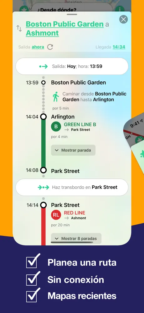 Boston T - Mapa de metro MBTA