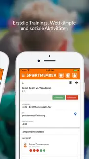 sportmember - vereins app iphone bildschirmfoto 2