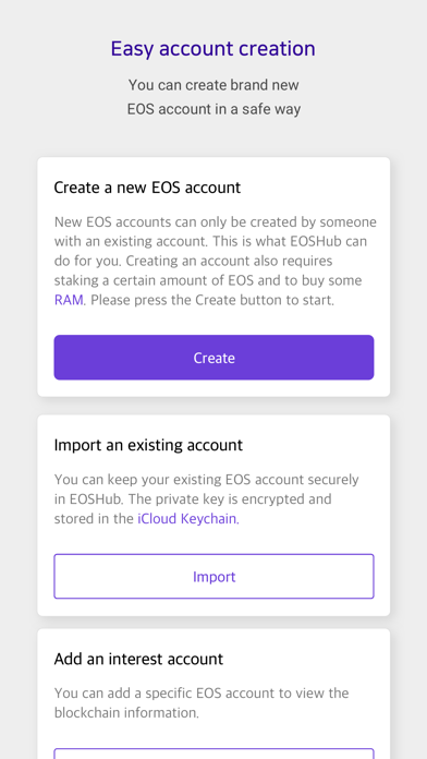 EOSHub screenshot 2