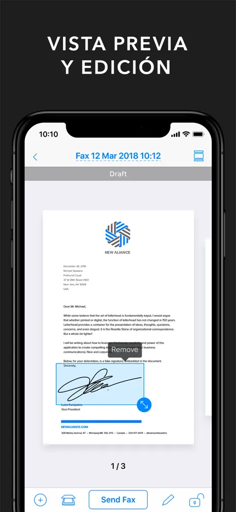 FAX App. Enviar fax con iPhone