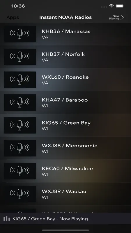 Instant NOAA Radios Elite screenshot 5 of 8