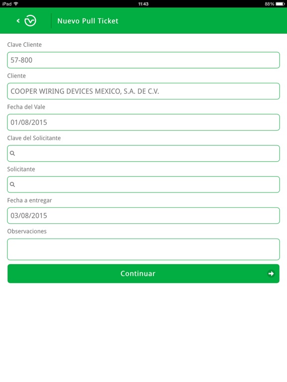 PULLTICKET iPad screenshot