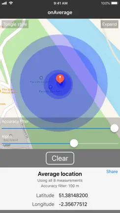 OnAverage - GPS Averaging iPhone image 1