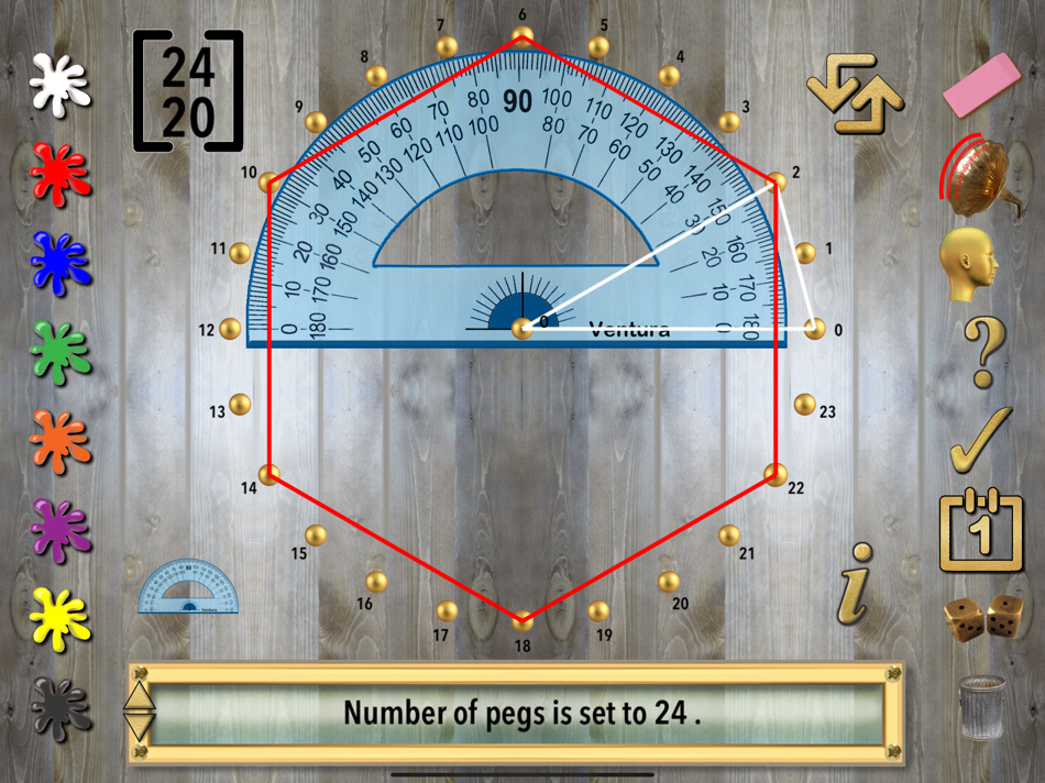 #3. Circular Geoboard (iOS) 由: Ventura Educational Systems