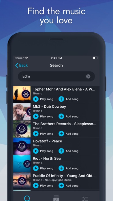 Musix - Find and Stream Songs Screenshot