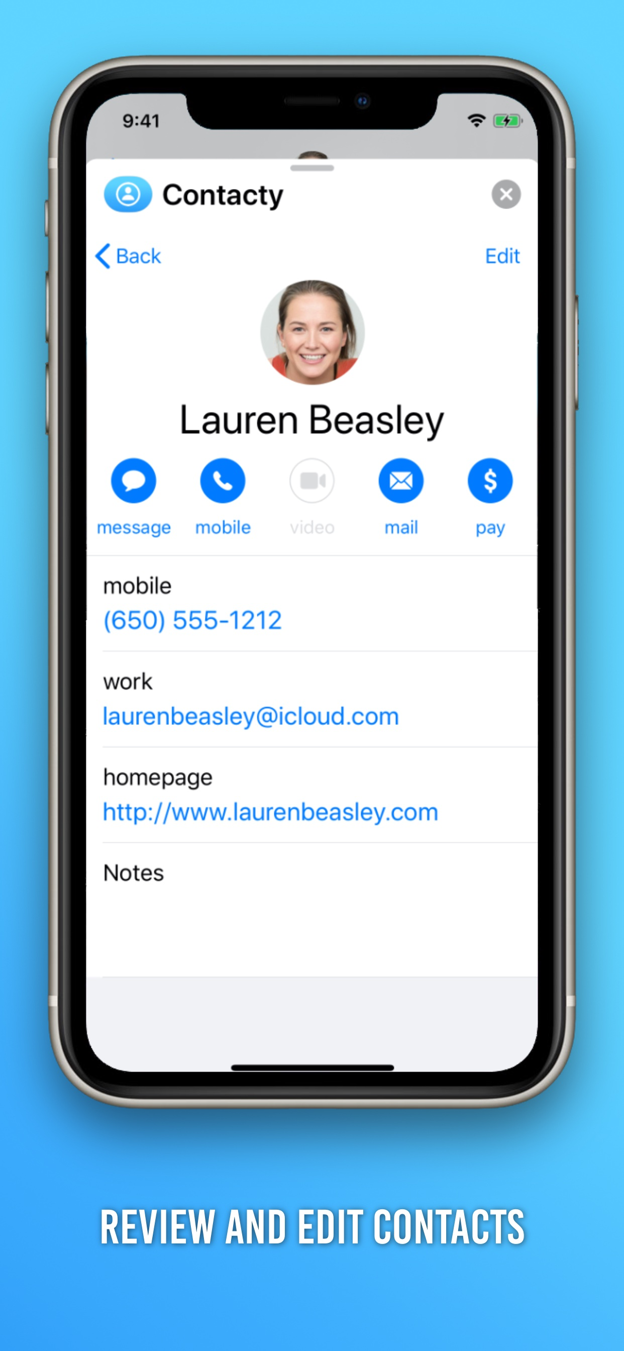 Contacty for Messages