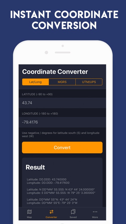 GPS Coordinates Converter App