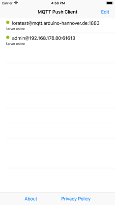 MQTT Push Client screenshot 1
