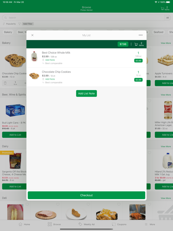 Phelps Market iPad screenshot 5 - Shopping app