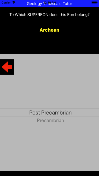 Geology Timescale Tutor Screenshot