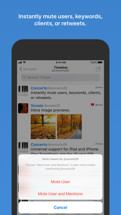 Tweetlogix for Twitter screenshot1