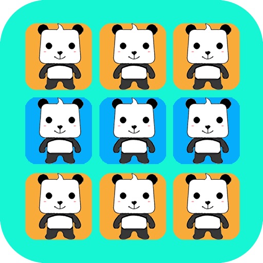 Colorful Panda-Rotate  Square