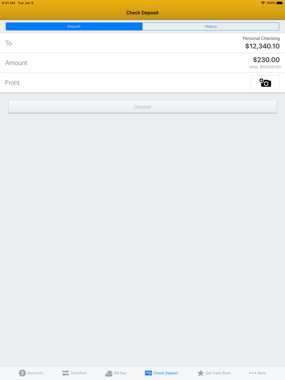 Wood & Huston Bank iPad screenshot 7 - Finance app