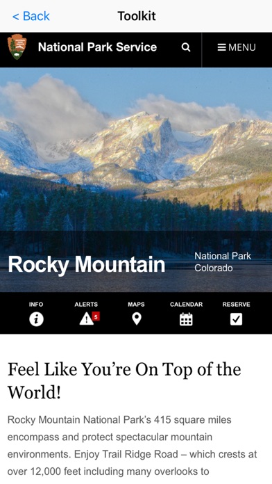 Explore National Parks Screenshot