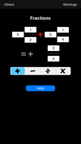 Fractions Calculator screenshot