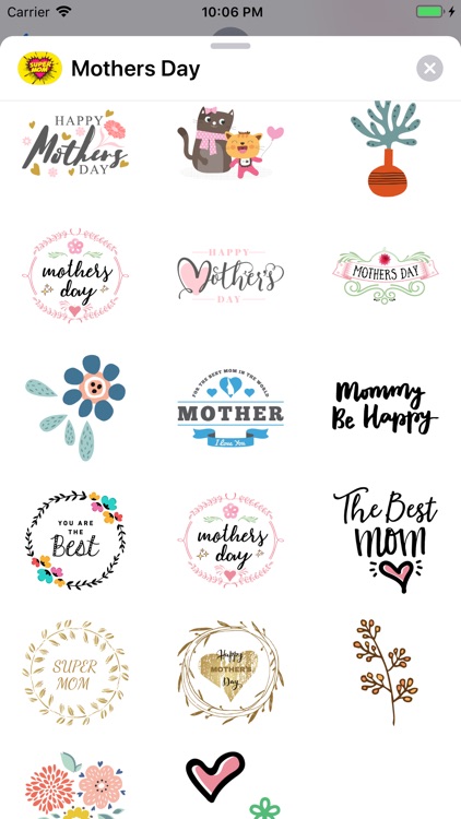Mother's Day Greeting Stickers