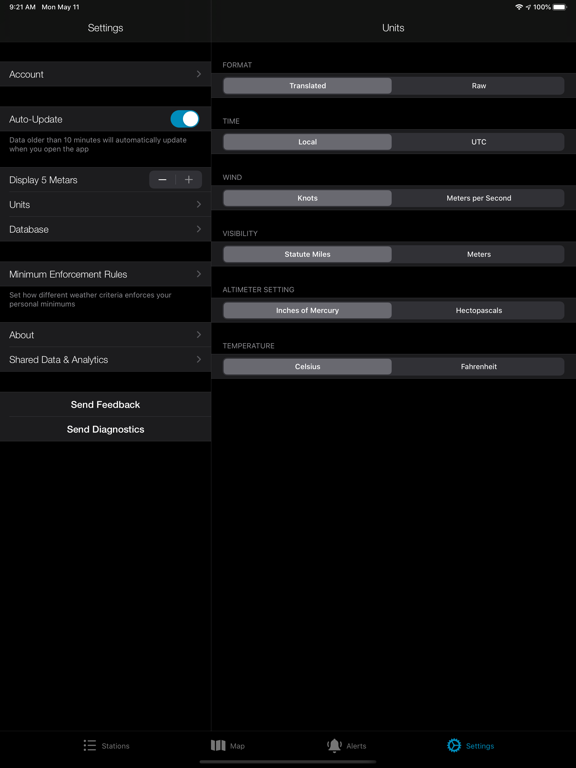 Minimums - METAR/TAF Analysis iPad screenshot 9 - Weather app