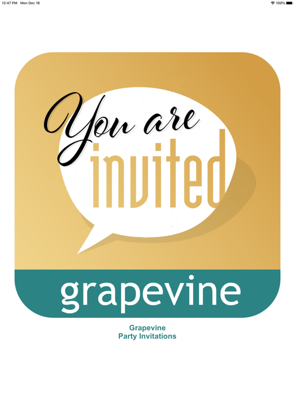 Grapevine Party Invitationsのおすすめ画像1