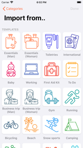ToPack: Trip Packing Checklist screenshot