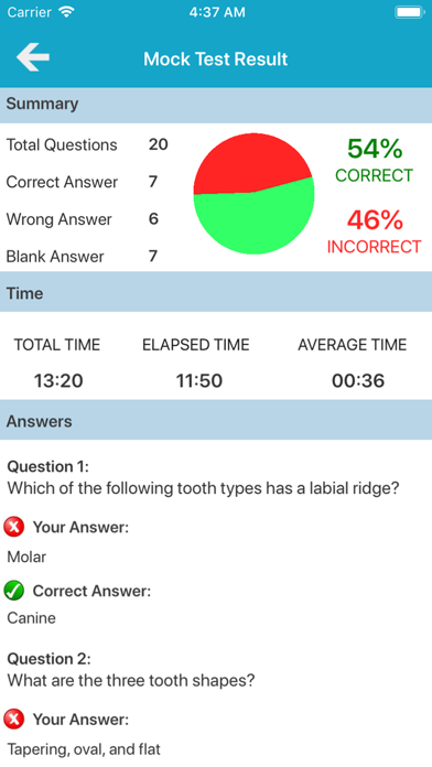 Dental Anatomy Quizzes Screenshot