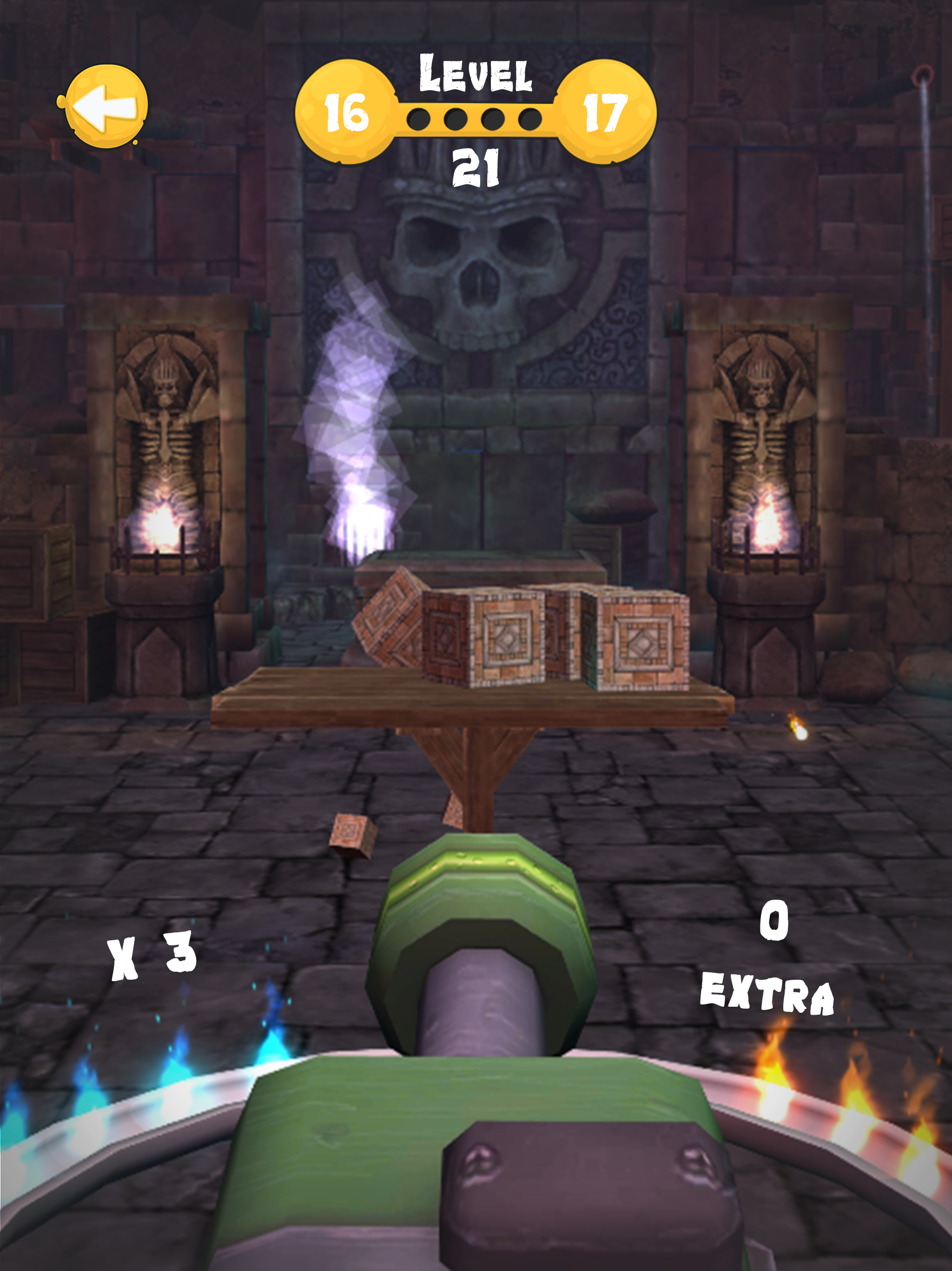 Knock down with Fire Balls
