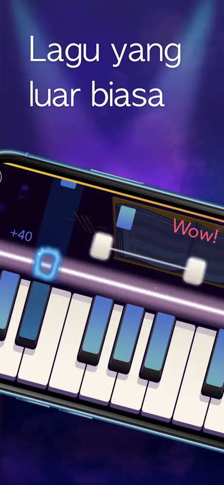 Piano keyboard game with drum