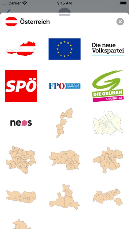Österreich - die Parteilogos