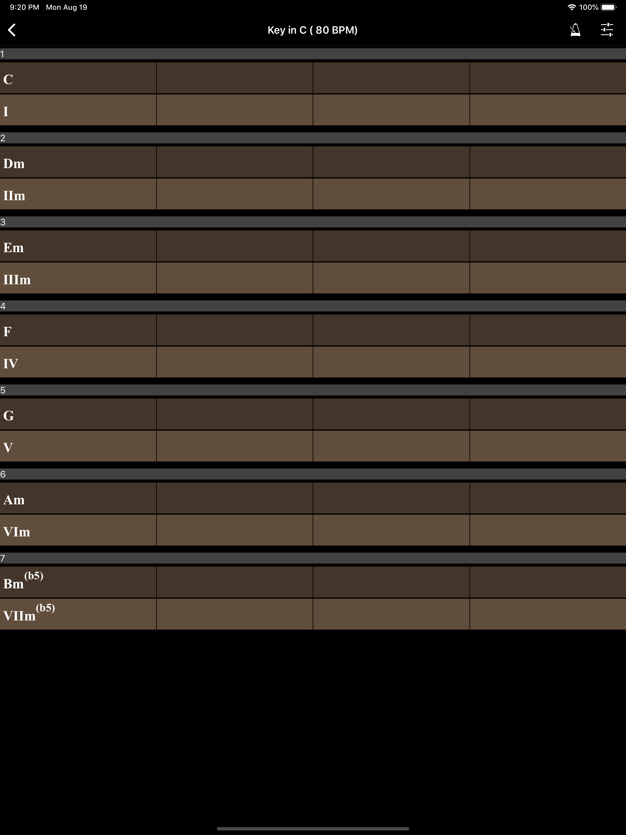 Chord Trainer - various key screenshot 6