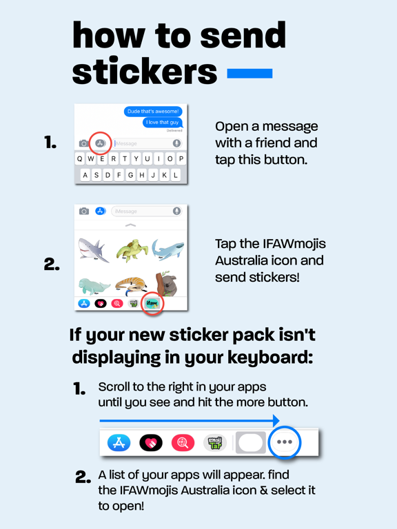 IFAWmojis Australia iPad screenshot