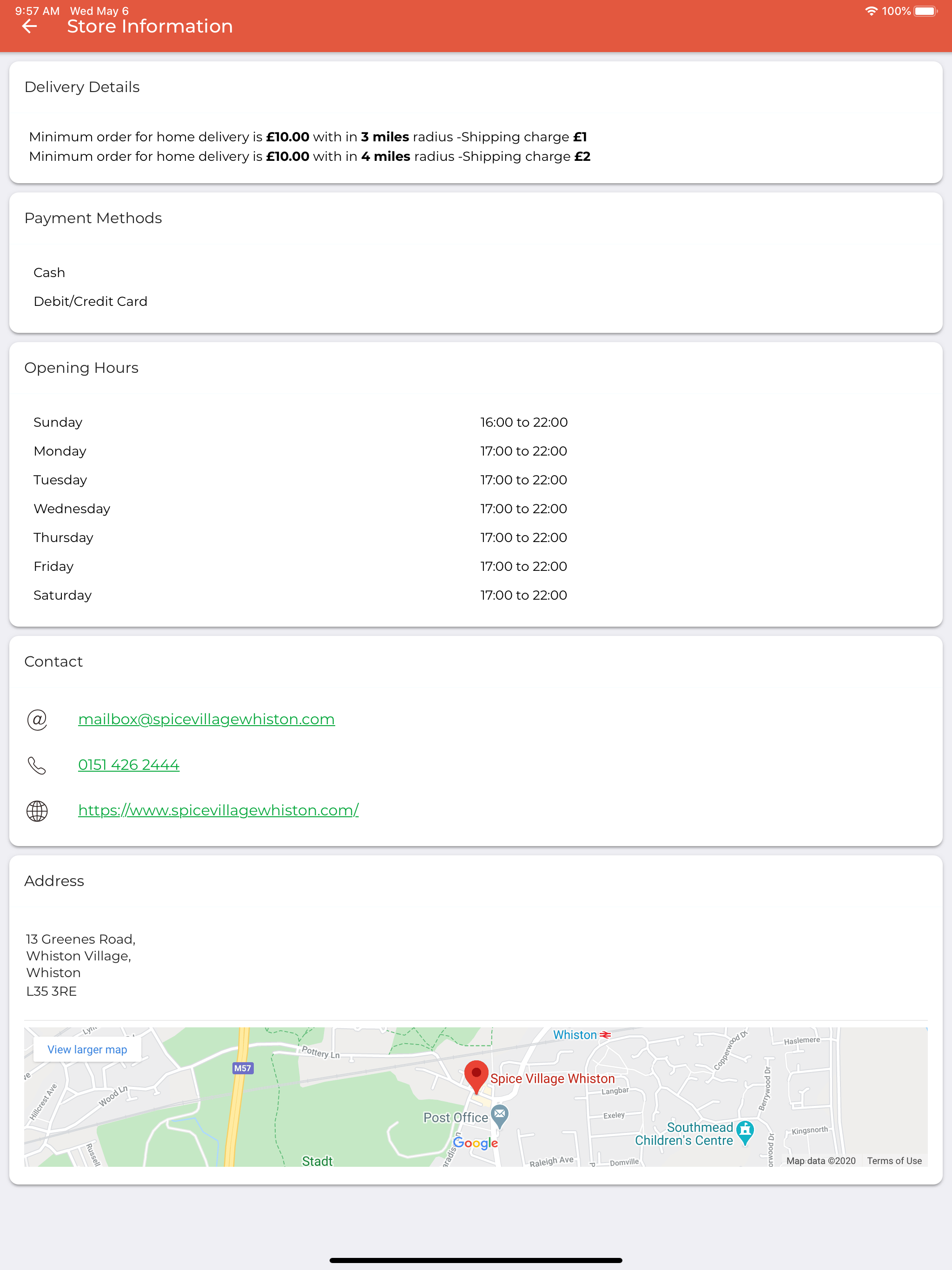 Spice Village Whiston Takeaway
