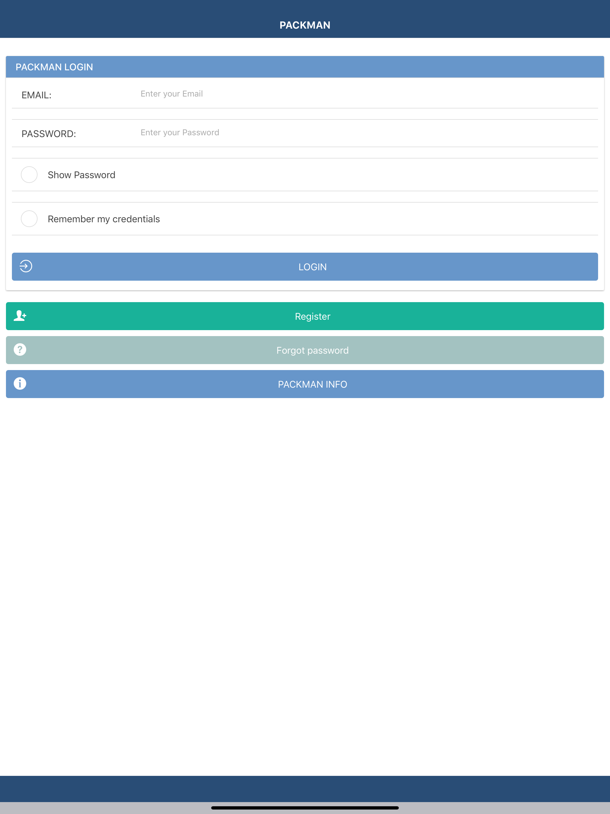 PACKMAN Package Management