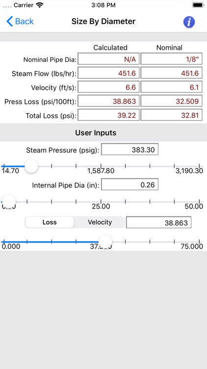 HVAC Pipe Sizer - Steam screenshot-6