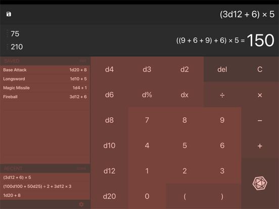 Screenshot #6 pour d20 Calculator
