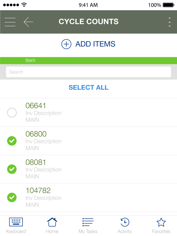 mobe3 WMS iPad screenshot 1 - Business app