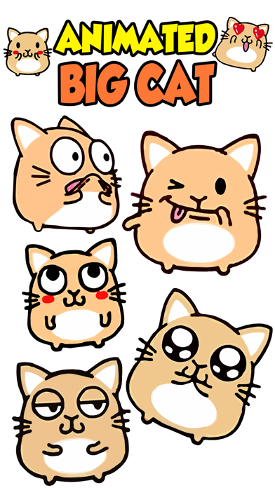 Screenshot #1 pour Big Cat: Animated Stickers