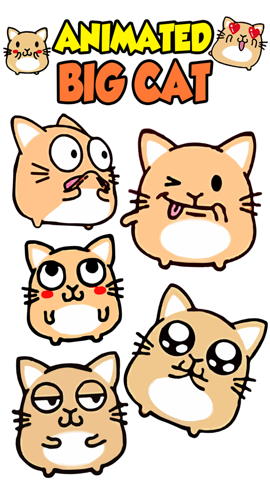 Big Cat: Animated Stickers - 3.0 - (iOS)