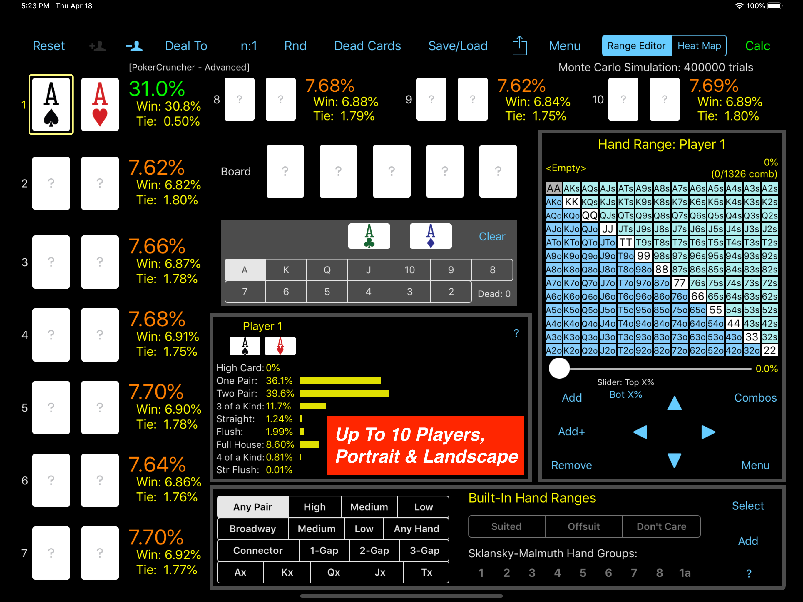 PokerCruncher for iPad - Adv screenshot 5