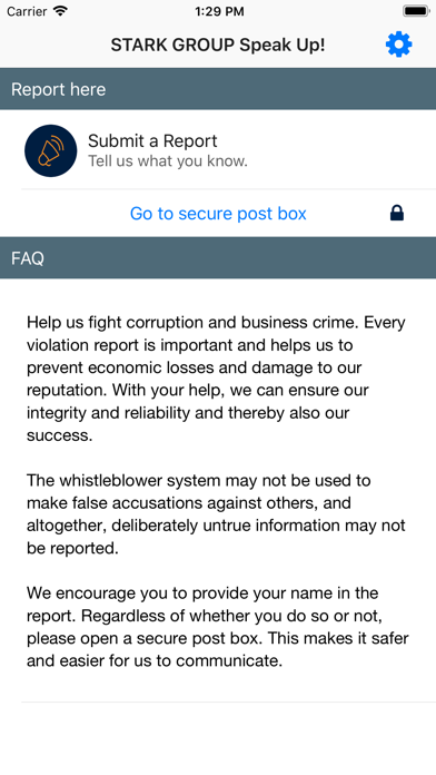 Screenshot #1 pour STARK GROUP Speak Up!