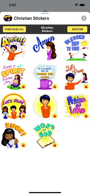 Christian Stickers - Blessed
