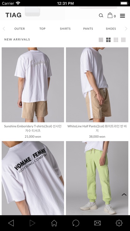 티아그 - 남성의류 쇼핑몰