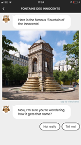 Paris Chatbot Guide screenshot