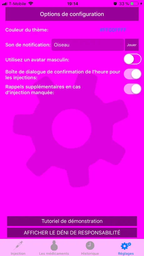 Aide médicale avec injections