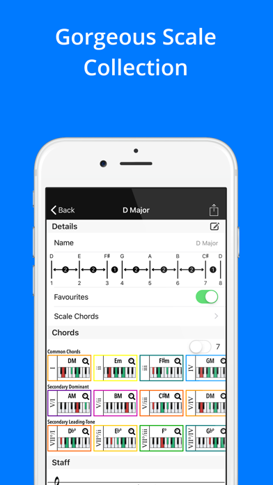 Piano Companion: chords, scales, stave, circle of fifths screenshot 5