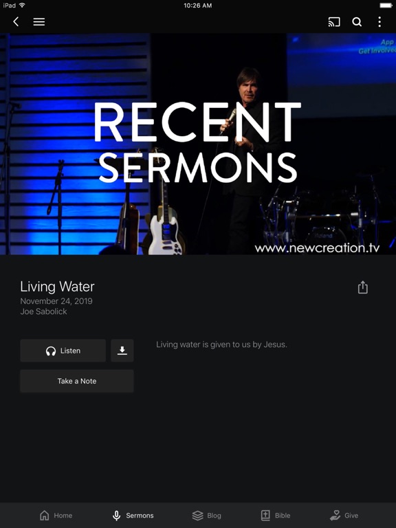 New Creation Church Perris CA iPad screenshot 2 - Lifestyle app