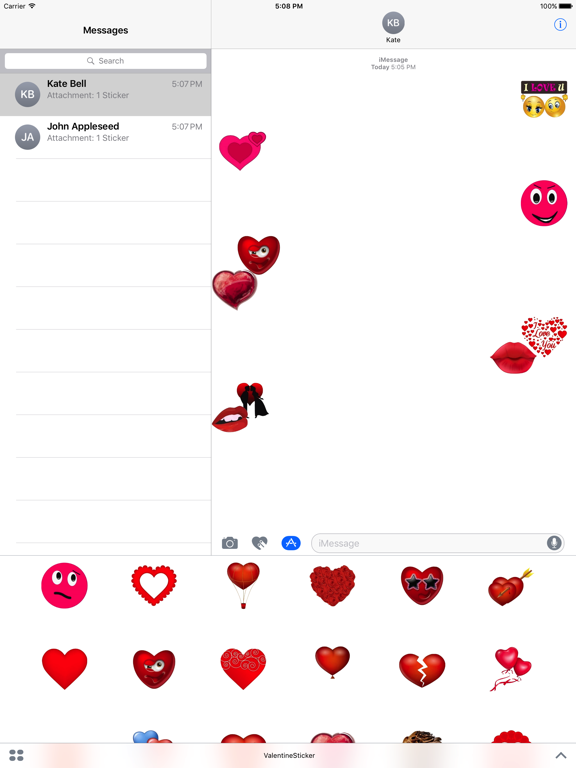 Screenshot #4 pour Valentine Sticker for iMessage