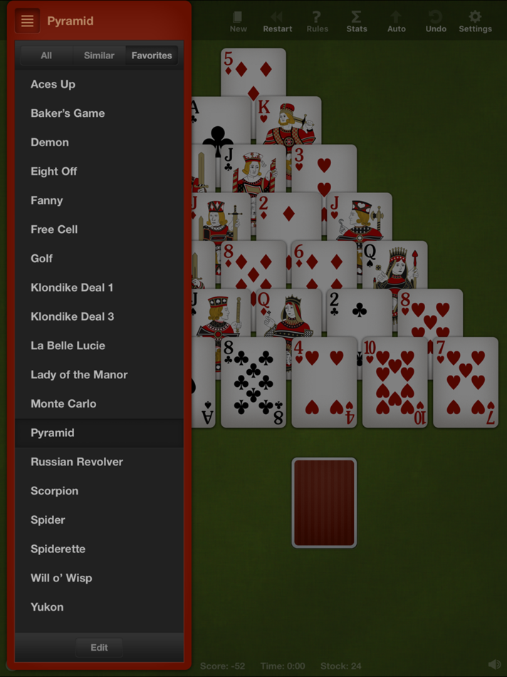 #2. Solitaire Pro – 160 Card Games (iOS) By: Solebon LLC