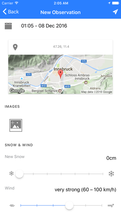 SnowSafe - Lawinen-App Screenshot