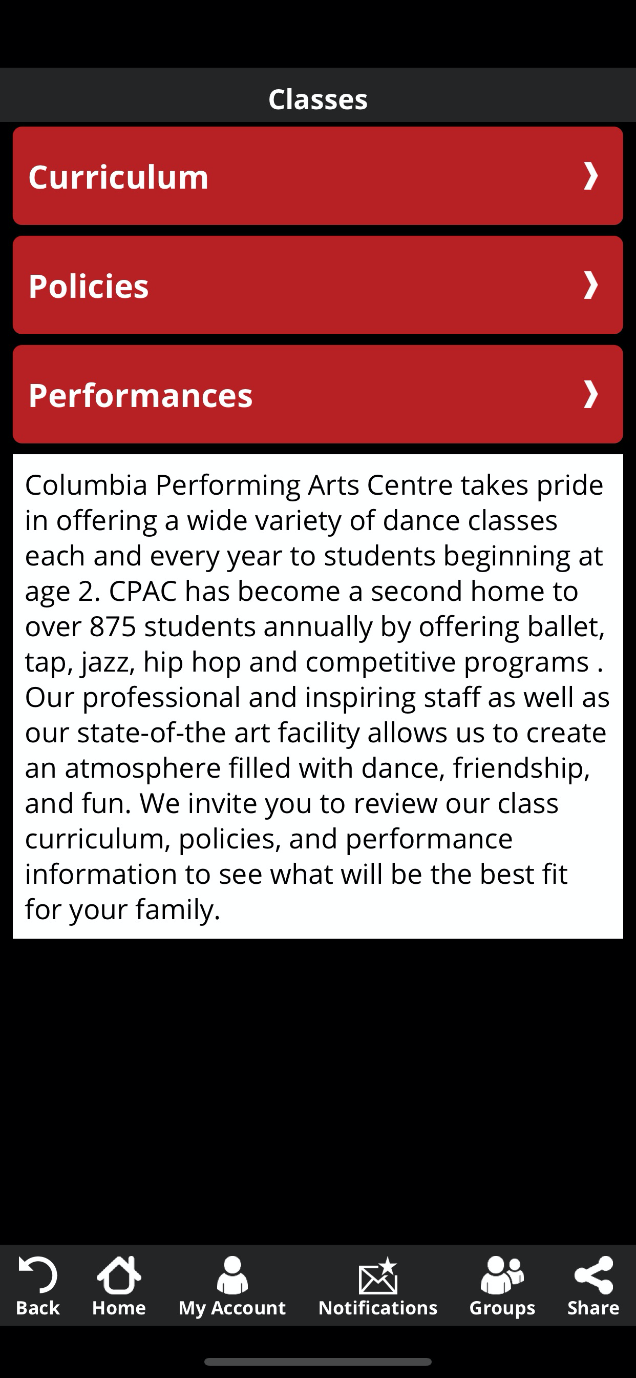 Columbia Performing Arts Centr