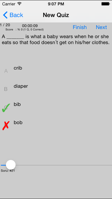 English Vocabulary Quizzes Screenshot