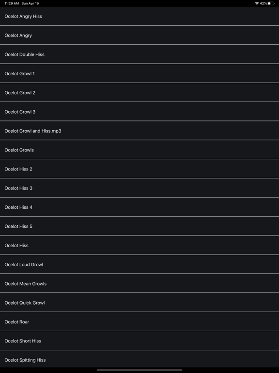 Screenshot #5 pour Ocelot Sounds